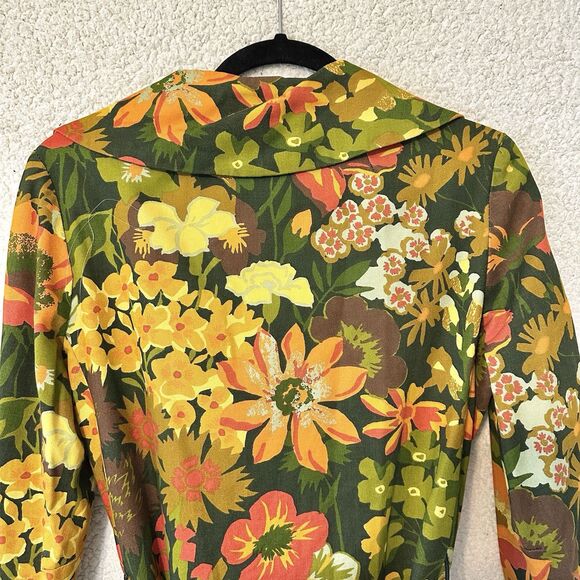 Travel Coat Travelcoats by Naman in a Flower Power Hippie Nylon 1970s Fashion - Picture 15 of 16